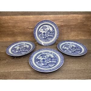 VTG Ashworth Brothers Ironstone Oriental Salad Dessert Plates 8.25” ~Set of 4